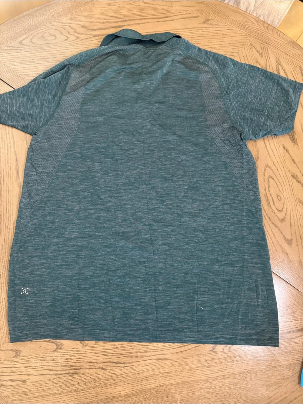 Lululemon Men's Heather Teal Polo Shirt